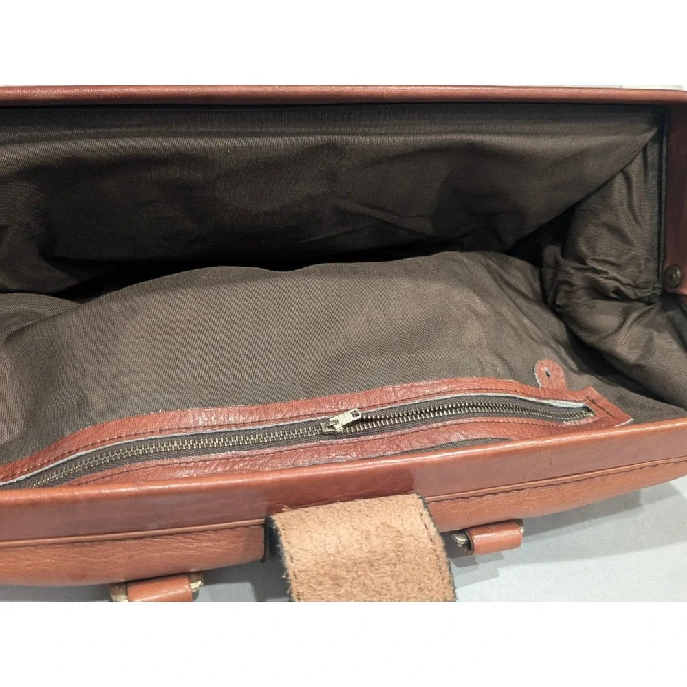 Vintage Porter Japan 70s Brown Leather Doctors Bag Retro Top Handle travel bag